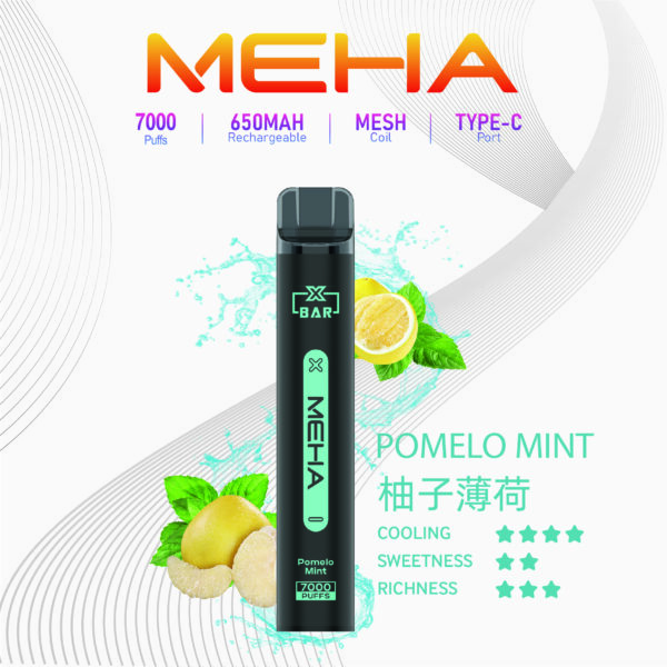 Meha魅嗨小黑條7000口拋棄式電子煙