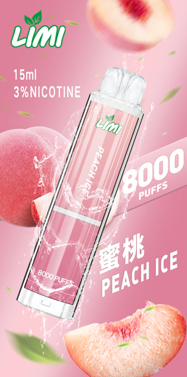 水蜜桃 LIMI 發光抛棄式電子菸 8000口