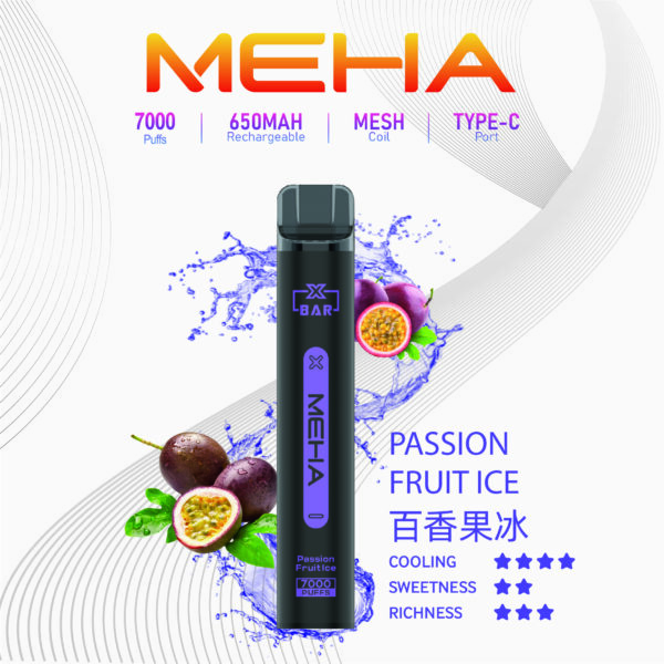 Meha魅嗨小黑條7000口拋棄式電子煙
