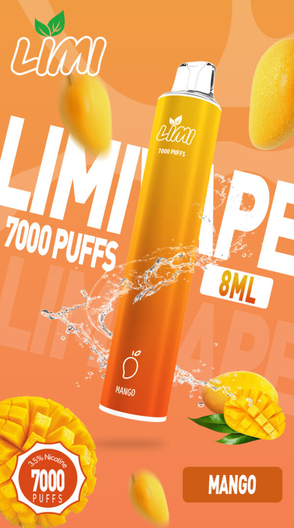 LIMI發光拋棄式電子煙7000口PUFFS