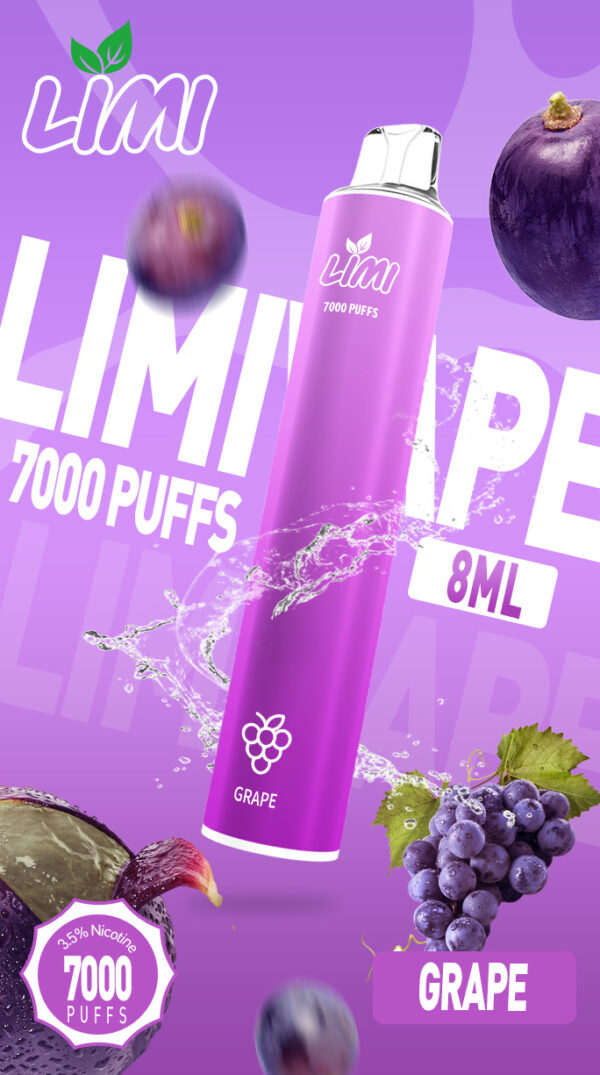 LIMI發光拋棄式電子煙7000口PUFFS