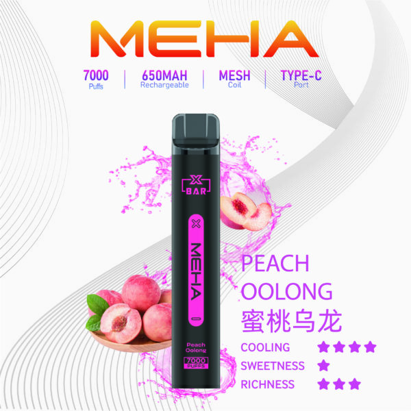 Meha魅嗨小黑條7000口拋棄式電子煙